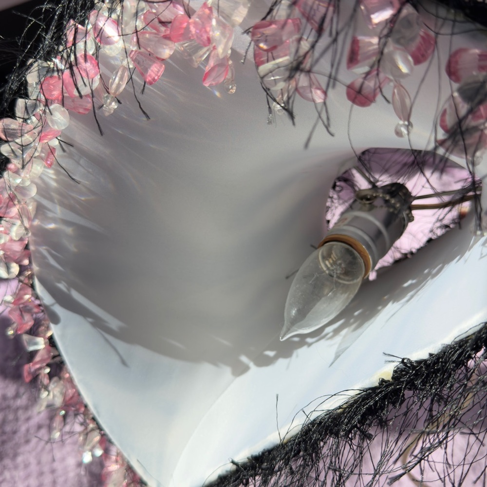 Bombay Kids - Zebra Print Lamp Shade with Pink Accents - Picture 3 of 10